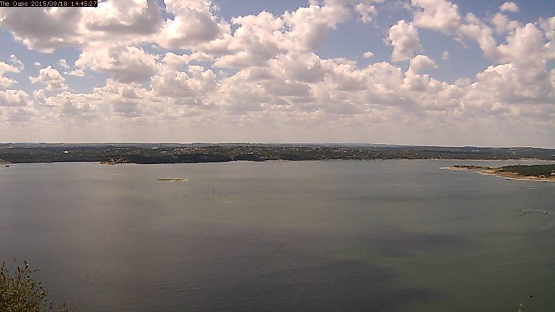 Lake Travis webcam, September 18, 2015 1:50 PM CT