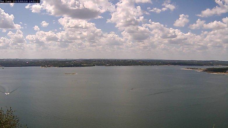 Lake Travis webcam, September 18, 2015 1:55 PM CT