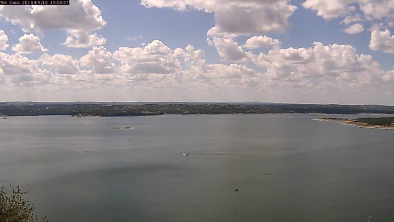 Lake Travis webcam, September 18, 2015 2:05 PM CT