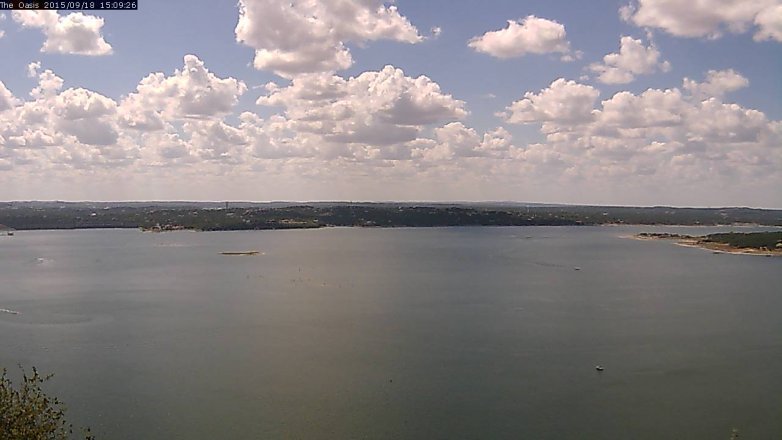 Lake Travis webcam, September 18, 2015 2:15 PM CT