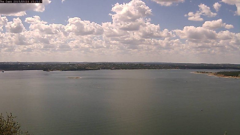 Lake Travis webcam, September 18, 2015 2:20 PM CT