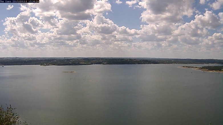 Lake Travis webcam, September 18, 2015 2:40 PM CT
