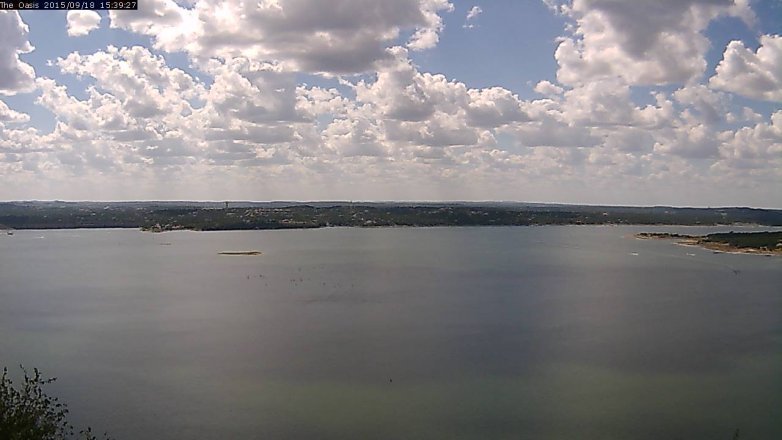 Lake Travis webcam, September 18, 2015 2:45 PM CT