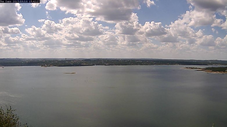 Lake Travis webcam, September 18, 2015 2:50 PM CT