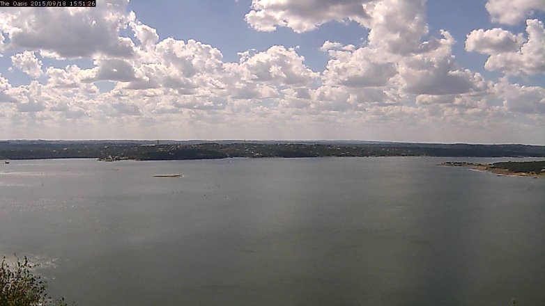Lake Travis webcam, September 18, 2015 2:55 PM CT