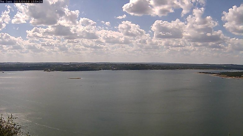 Lake Travis webcam, September 18, 2015 3:00 PM CT