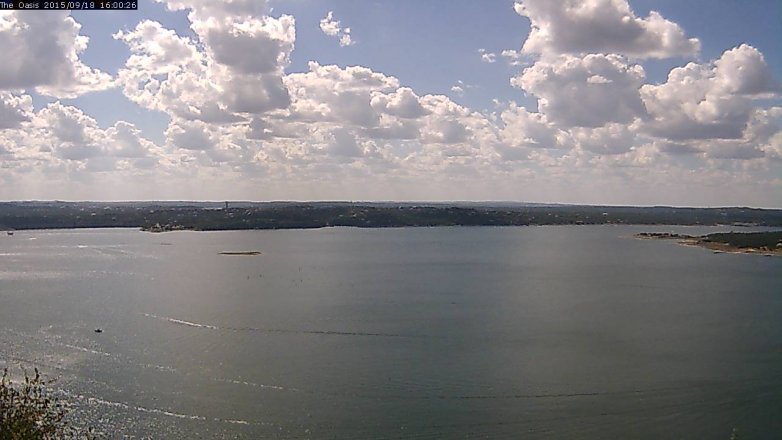 Lake Travis webcam, September 18, 2015 3:05 PM CT