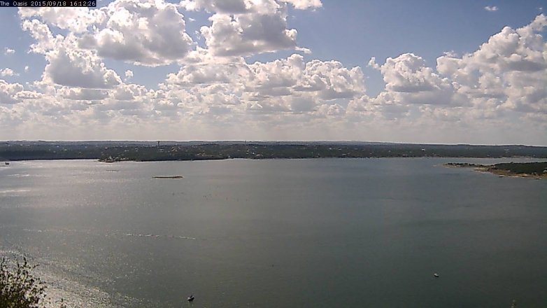Lake Travis webcam, September 18, 2015 3:20 PM CT