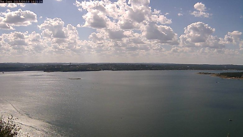 Lake Travis webcam, September 18, 2015 3:25 PM CT