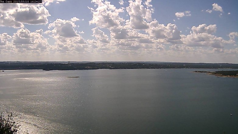 Lake Travis webcam, September 18, 2015 3:30 PM CT