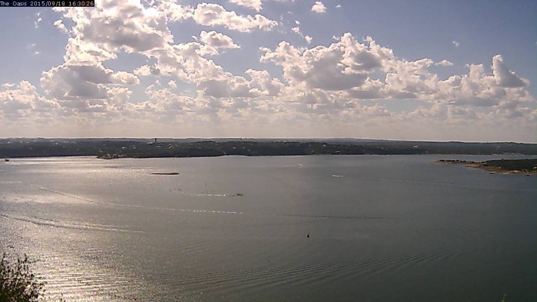 Lake Travis webcam, September 18, 2015 3:35 PM CT