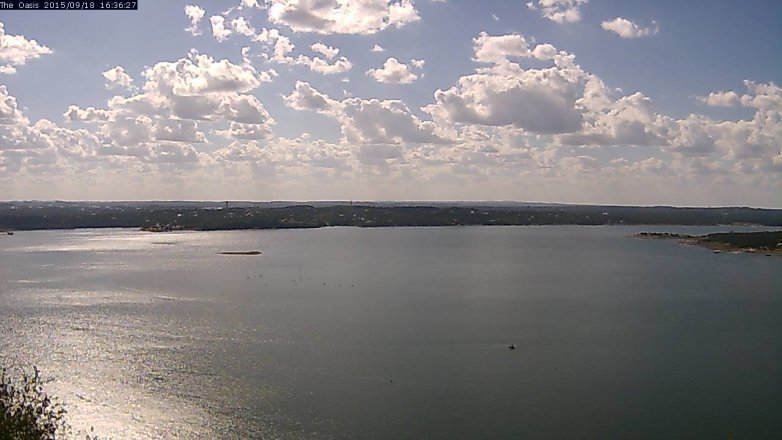 Lake Travis webcam, September 18, 2015 3:40 PM CT