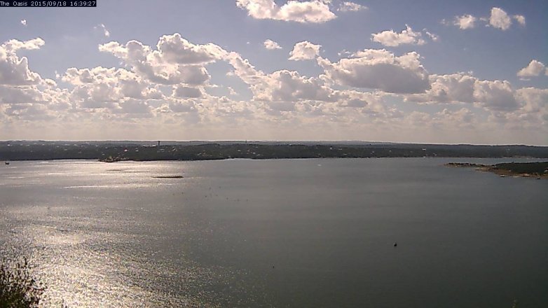 Lake Travis webcam, September 18, 2015 3:45 PM CT