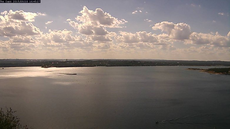 Lake Travis webcam, September 18, 2015 3:50 PM CT