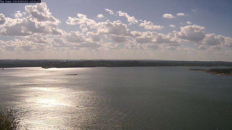 Lake Travis webcam, September 18, 2015 3:55 PM CT