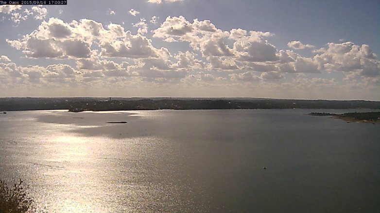 Lake Travis webcam, September 18, 2015 4:05 PM CT