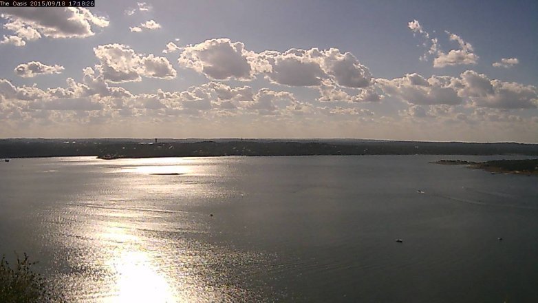Lake Travis webcam, September 18, 2015 4:25 PM CT