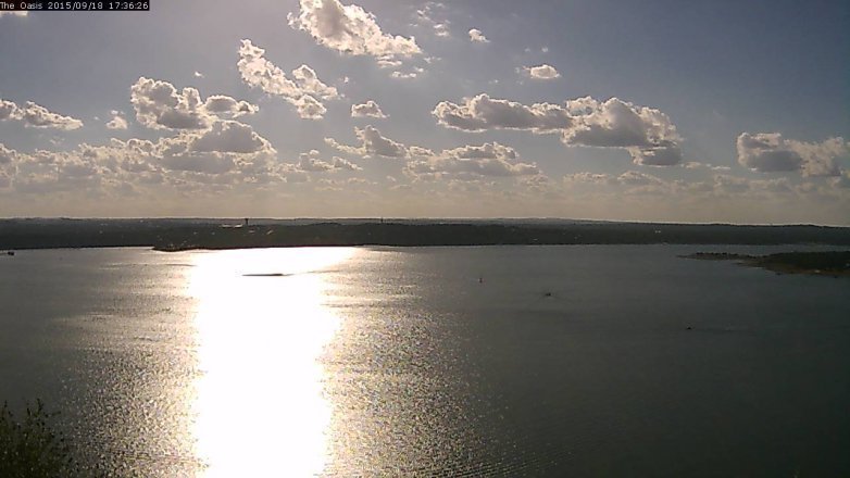Lake Travis webcam, September 18, 2015 4:40 PM CT