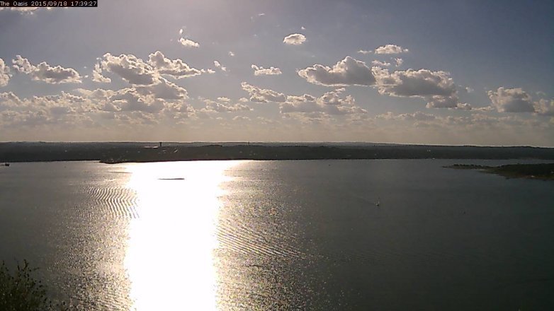 Lake Travis webcam, September 18, 2015 4:45 PM CT