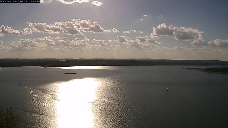 Lake Travis webcam, September 18, 2015 4:50 PM CT