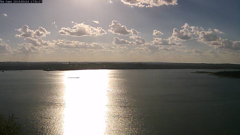 Lake Travis webcam, September 18, 2015 4:55 PM CT