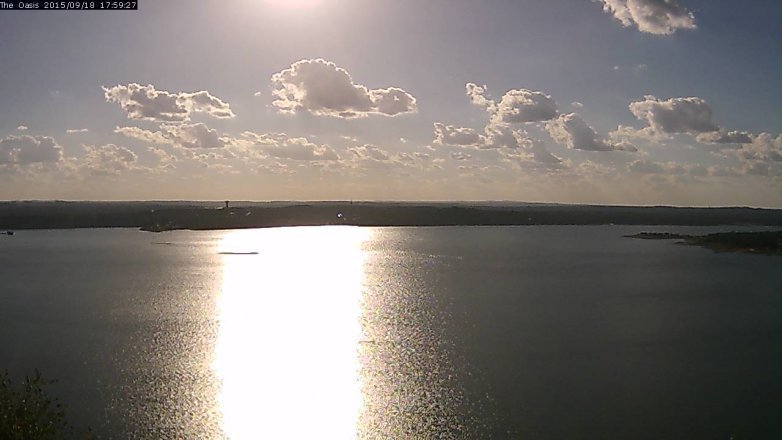 Lake Travis webcam, September 18, 2015 5:05 PM CT