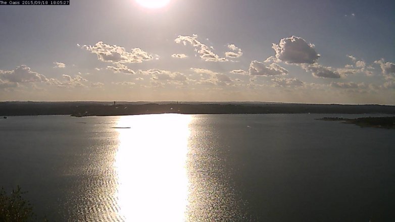 Lake Travis webcam, September 18, 2015 5:10 PM CT