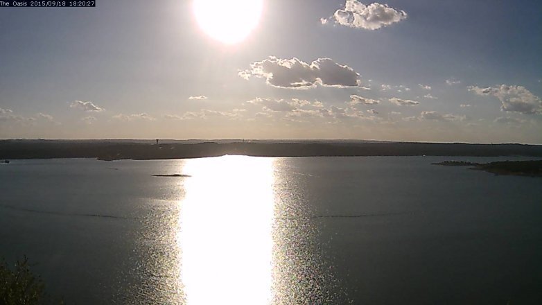 Lake Travis webcam, September 18, 2015 5:25 PM CT