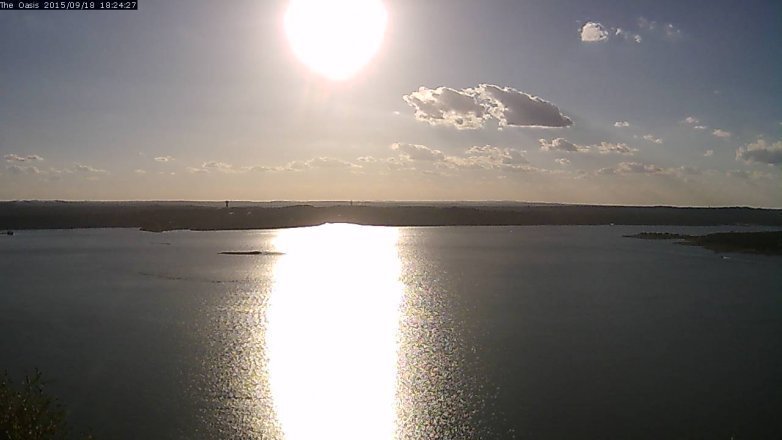 Lake Travis webcam, September 18, 2015 5:30 PM CT