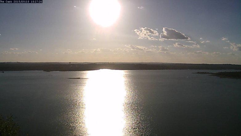 Lake Travis webcam, September 18, 2015 5:35 PM CT