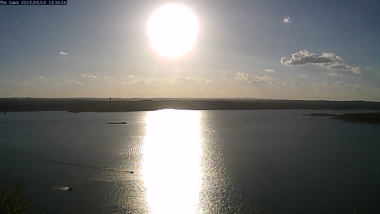 Lake Travis webcam, September 18, 2015 5:40 PM CT