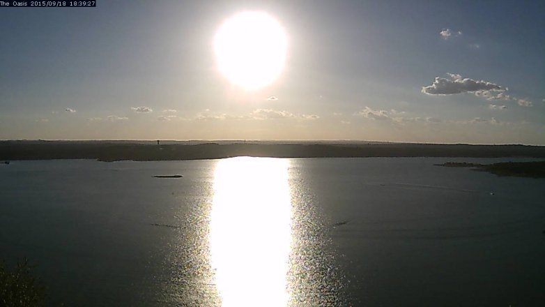 Lake Travis webcam, September 18, 2015 5:45 PM CT