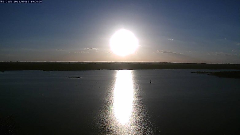 Lake Travis webcam, September 18, 2015 6:10 PM CT