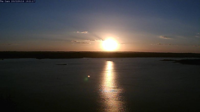 Lake Travis webcam, September 18, 2015 6:25 PM CT