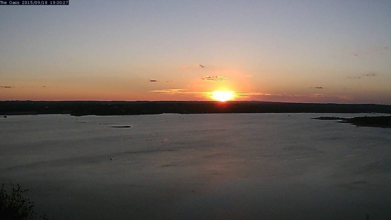 Lake Travis webcam, September 18, 2015 6:35 PM CT