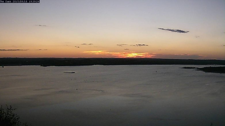 Lake Travis webcam, September 18, 2015 6:45 PM CT