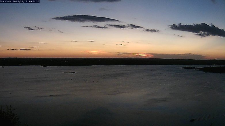 Lake Travis webcam, September 18, 2015 6:55 PM CT