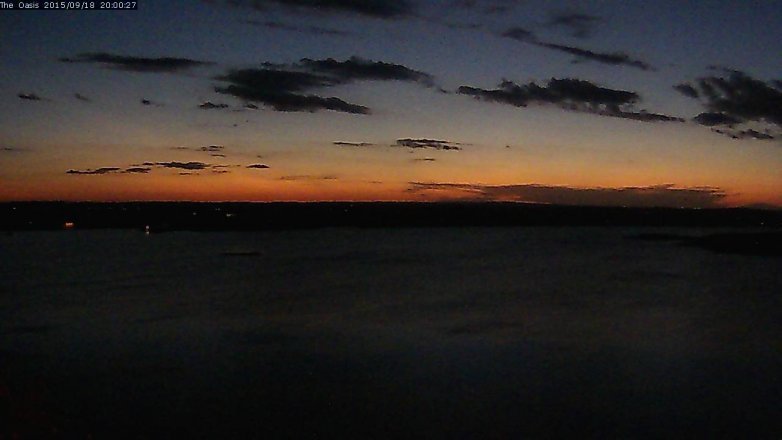 Lake Travis webcam, September 18, 2015 7:05 PM CT