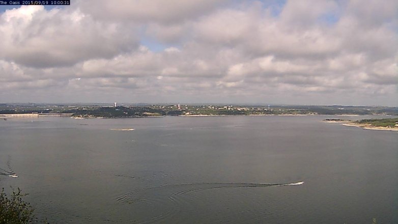 Lake Travis webcam, September 19, 2015 9:05 AM CT