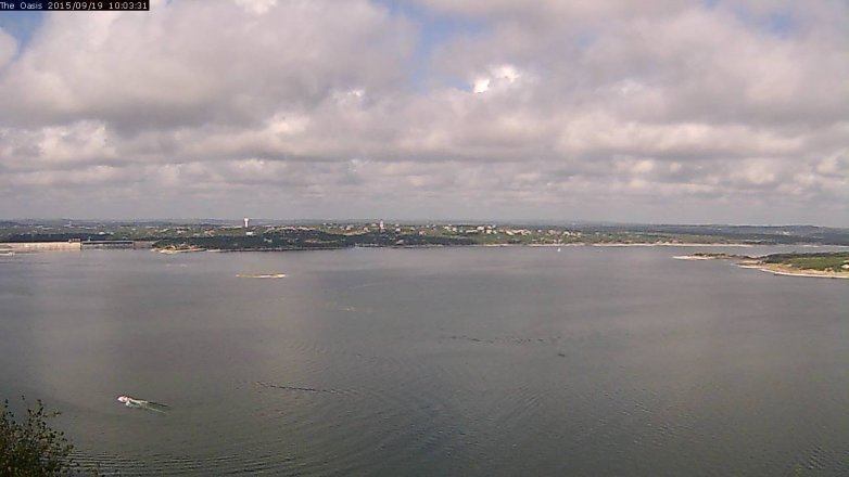 Lake Travis webcam, September 19, 2015 9:10 AM CT