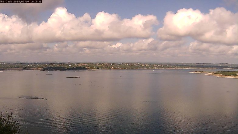 Lake Travis webcam, September 19, 2015 9:20 AM CT