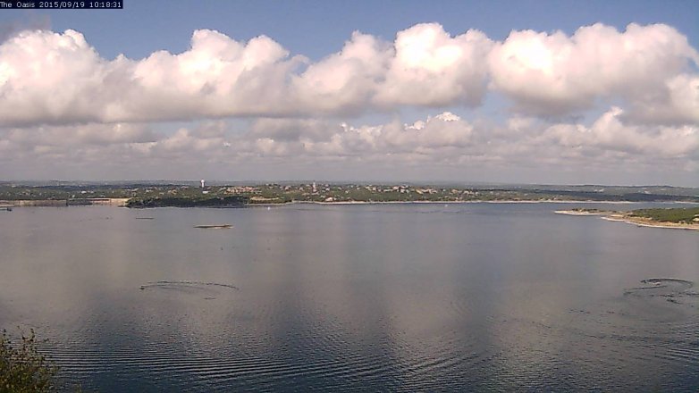 Lake Travis webcam, September 19, 2015 9:25 AM CT