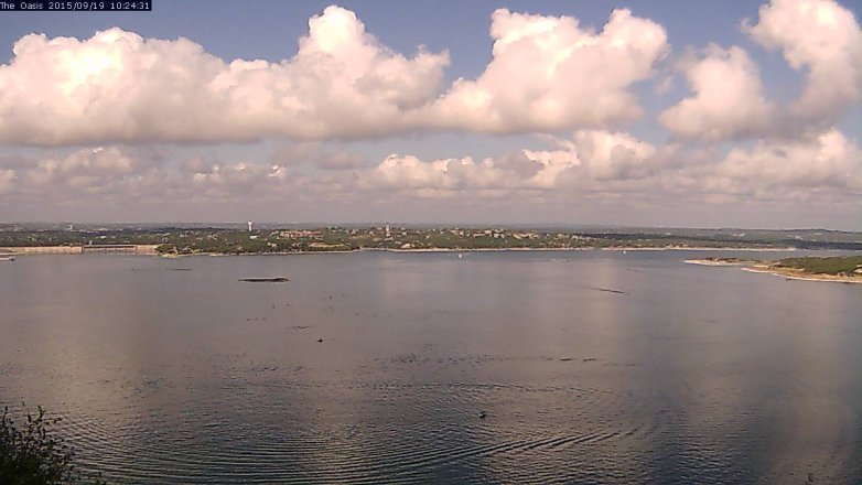 Lake Travis webcam, September 19, 2015 9:30 AM CT