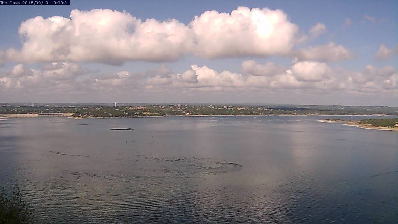 Lake Travis webcam, September 19, 2015 9:35 AM CT
