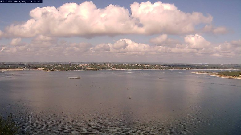 Lake Travis webcam, September 19, 2015 9:40 AM CT