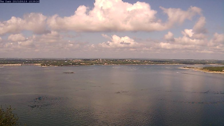 Lake Travis webcam, September 19, 2015 9:45 AM CT
