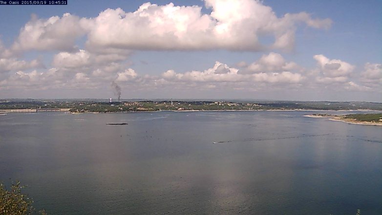Lake Travis webcam, September 19, 2015 9:50 AM CT