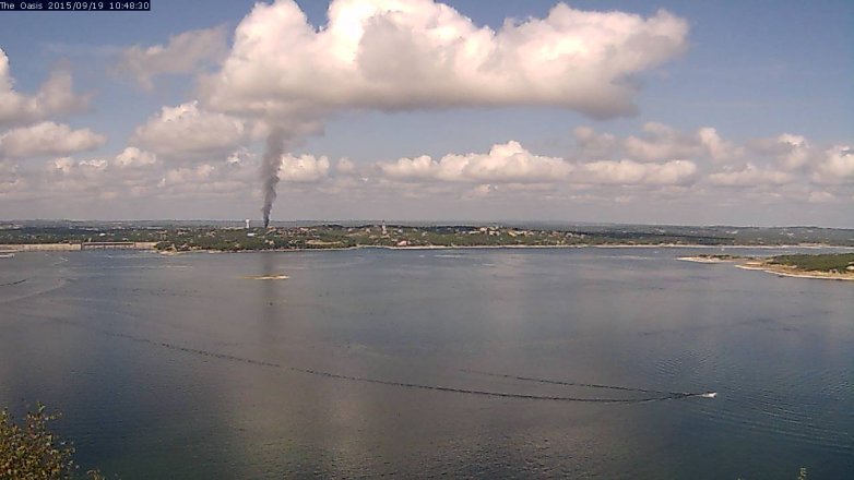 Lake Travis webcam, September 19, 2015 9:55 AM CT