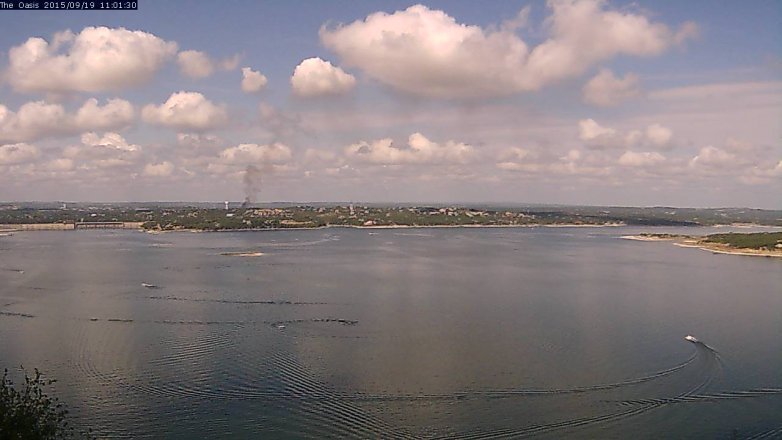 Lake Travis webcam, September 19, 2015 10:05 AM CT