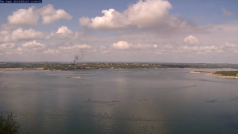 Lake Travis webcam, September 19, 2015 10:10 AM CT